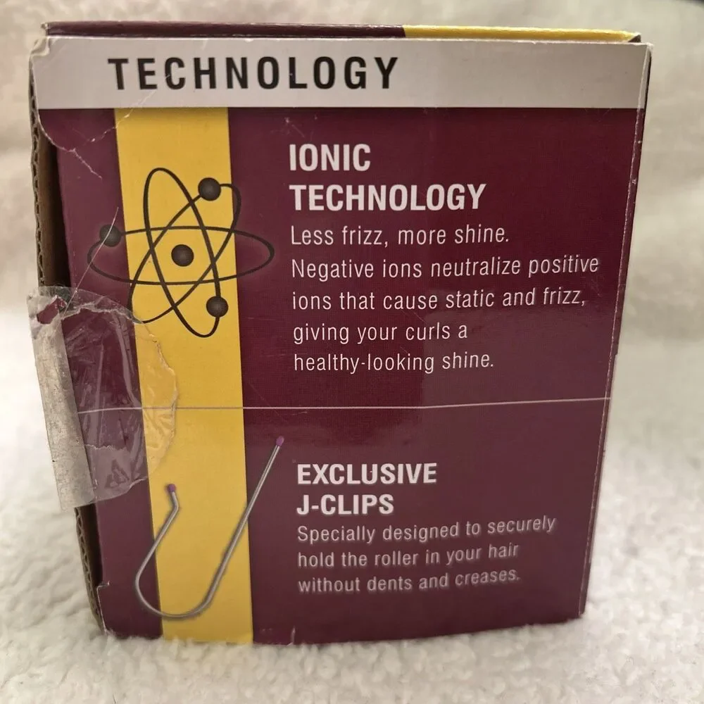Remington Compact Ceramic Hot Rollers 10 Ionic Rollers‎ J-Clips Travel Case